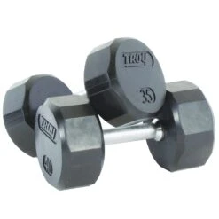 Troy Premium TSDR Rubber Encased Dumbbell Pairs 3 - 100 Lbs