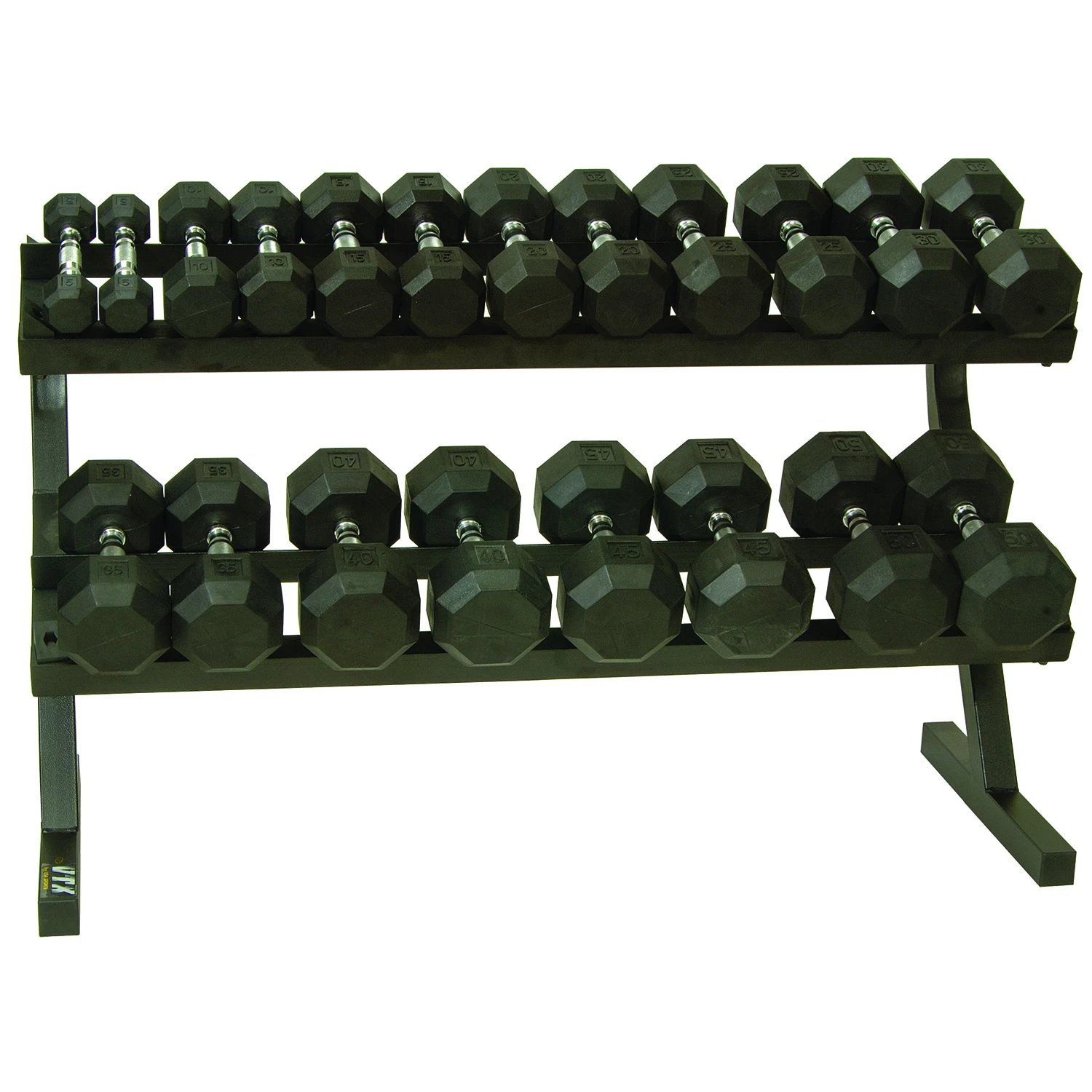 Troy VTX Hex Rubber Encased Dumbbell Pair 3 - 100 Lbs 4 Troy VTX Hex Rubber Encased Dumbbell Pair 3 - 100 Lbs - Image 2
