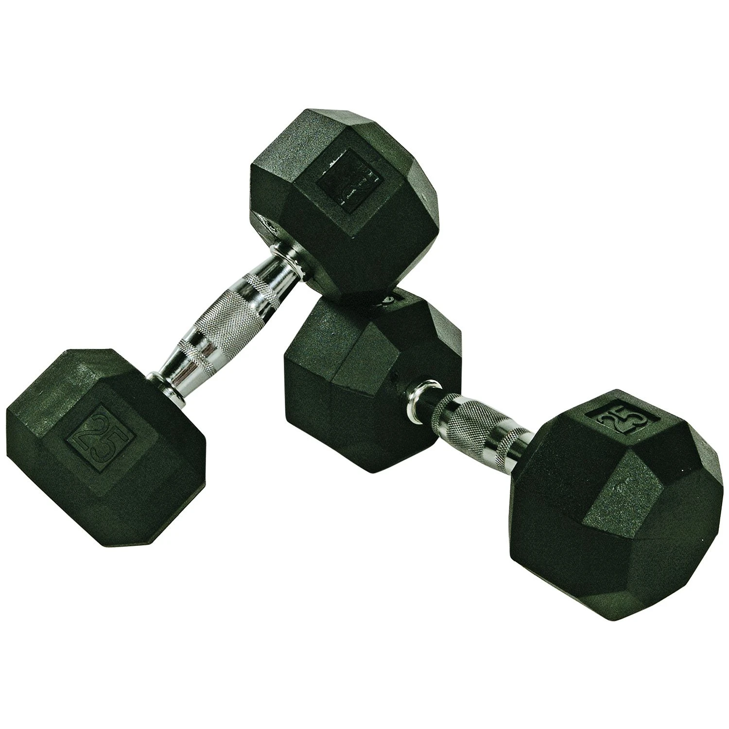Troy VTX Hex Rubber Encased Dumbbell Pair 3 - 100 Lbs 3 Troy VTX Hex Rubber Encased Dumbbell Pair 3 - 100 Lbs