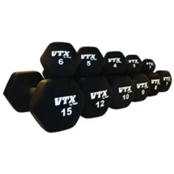 USA Sports Premium VTX Neoprene Dumbbells 1 - 15 Lbs