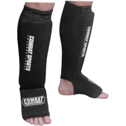 Combat Sports Washable MMA Elastic Cloth Shin & Instep Padded Guards -Boxing Sale sig11 1 v1