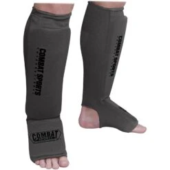 Combat Sports Washable MMA Elastic Cloth Shin & Instep Padded Guards -Boxing Sale sig11 3 v1