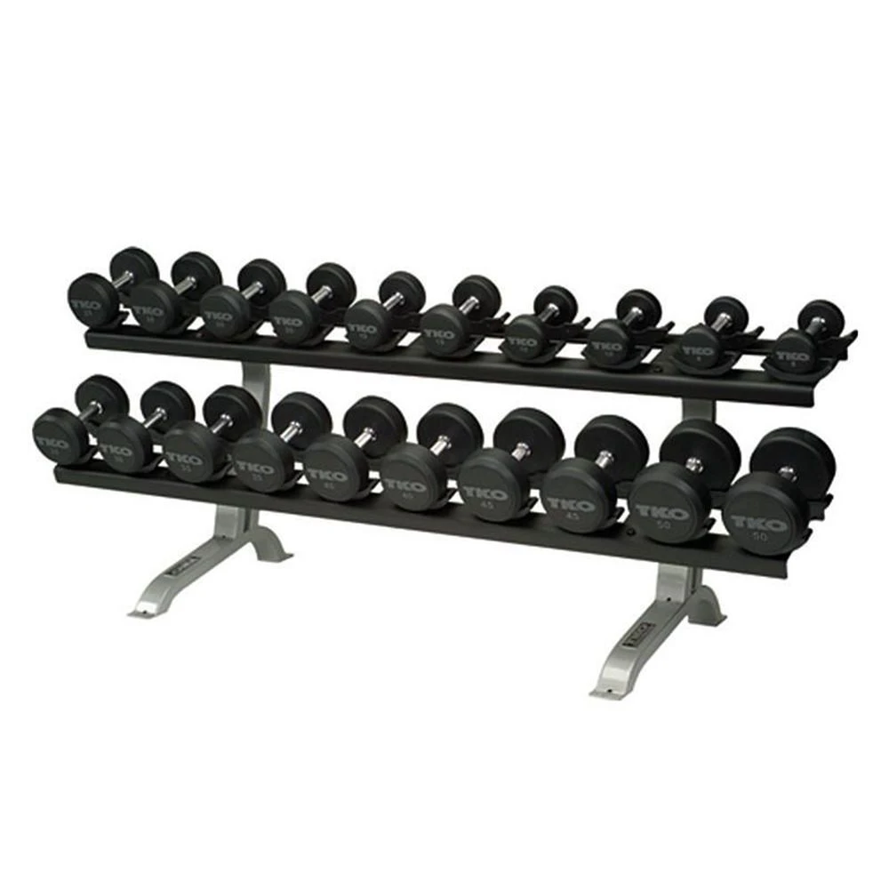 TKO 10 Pair Dumbbell Rack With Saddles 3 TKO 10 Pair Dumbbell Rack With Saddles